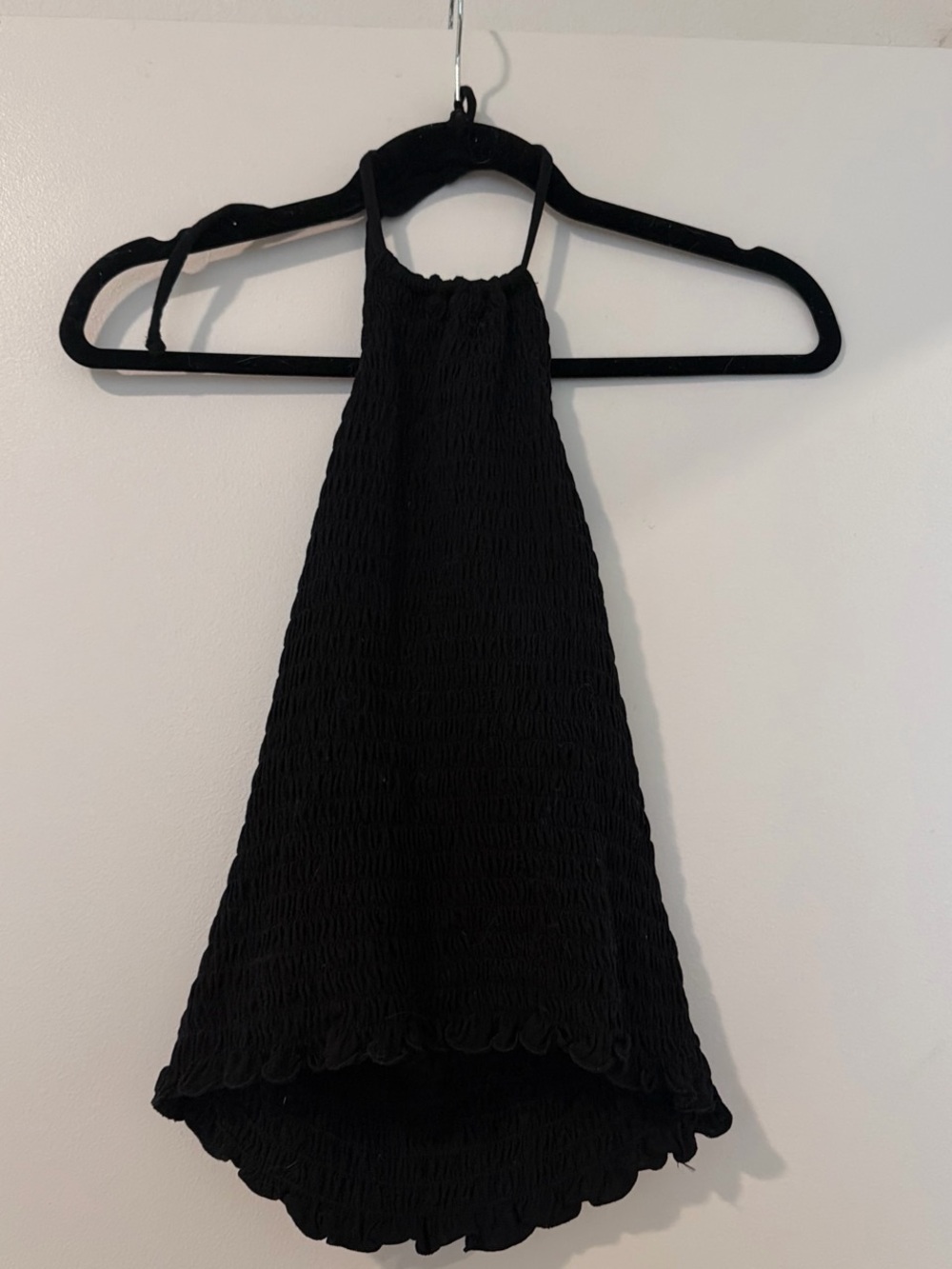 Old Navy Black Smocked Halter Top